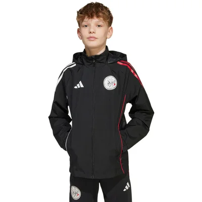 Ajax AW trainingsjack kids 2025/2026 zwart voor kinderen