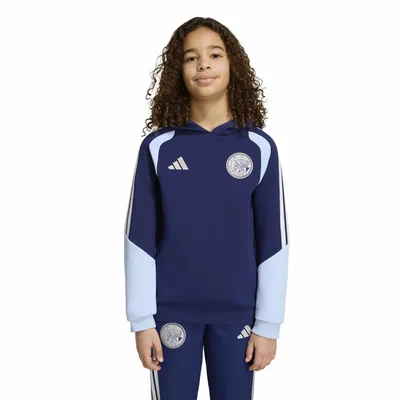 adidas Ajax Hoodie 2026-2027 kids donkerblauw lichtblauw