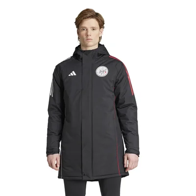 Ajax parka 2025/2026 zwart wit rood winterjas