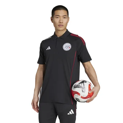 Ajax polo 2025/2026 zwart wit rood