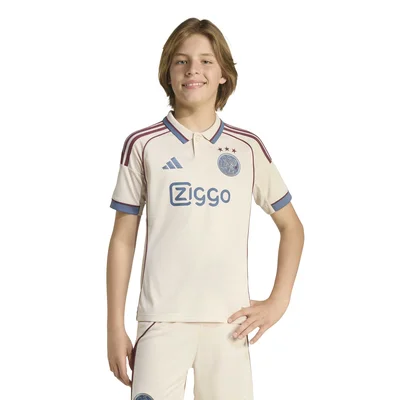 Ajax 3e shirt kids 2025/2026 beige voor kinderen