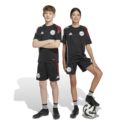 Ajax trainingsset kids 2025/2026 zwart wit rood shirt en broek